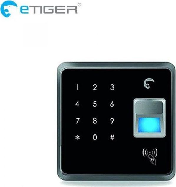 eTiger eTIGER RFID Fingerprint Keypad - Zestaw bezprzewodowej klawiatury biometrycznej z brelokami RFiD uniwersalny 1
