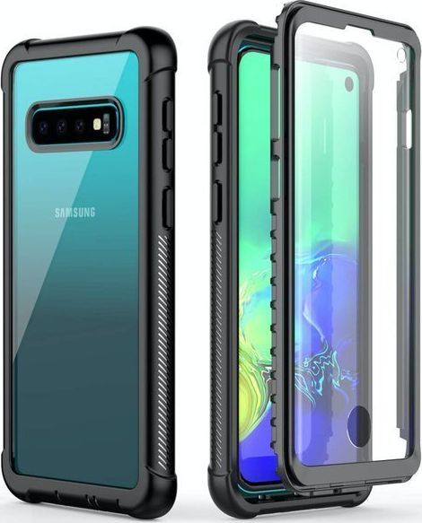 Alogy Etui Alogy pancerne Full-body czytnik linii do Samsung Galaxy S10 Czarne uniwersalny 1