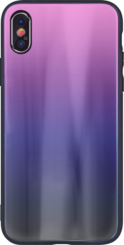 TelForceOne Nakładka Aurora Glass do Samsung A71 różowo-czarna 1