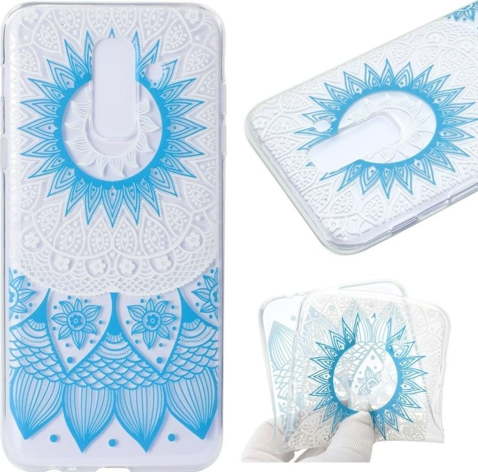 Etui Slim Art SAMSUNG A6 2018 niebieski kwiat 1
