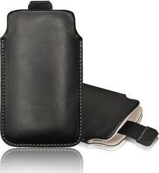Etui wsuwka skórzana SAMSUNG NOTE 2/ 3/ 4/ IPHONE XR / 11 czarne (biały środek) 1