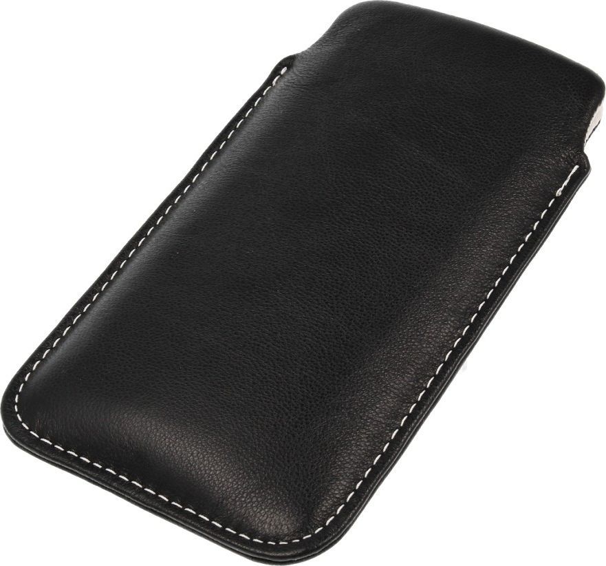 Etui wsuwka skórzana SAMSUNG S7 EDGE czarne (biały środek) 1