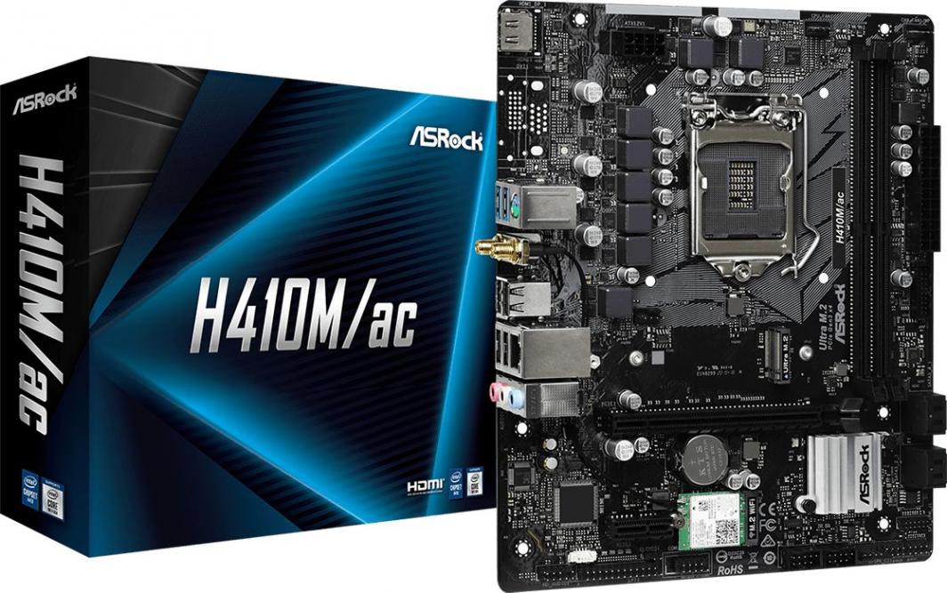 Płyta główna ASRock H410M/ac (90-MXBDT0-A0UAYZ) 1