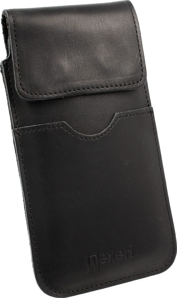 Nexeri Etui Wsuwka HUAWEI MATE 20X 5G / XIAOMI MI MAX 3 Kabura skórzana do paska pionowa otwierana portfel Nexeri Flap Leather czarne 1