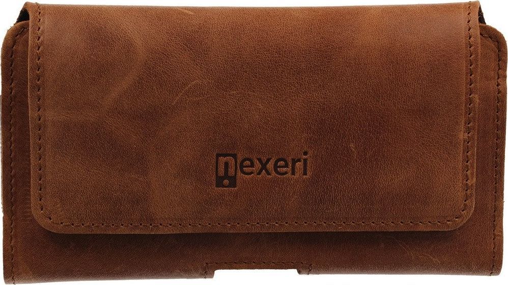 Nexeri Kabura skórzana do paska Nexeri 3D Crazy SAMSUNG GALAXY S8 / S9 / S10 / S20 / IPHONE X brązowa 1