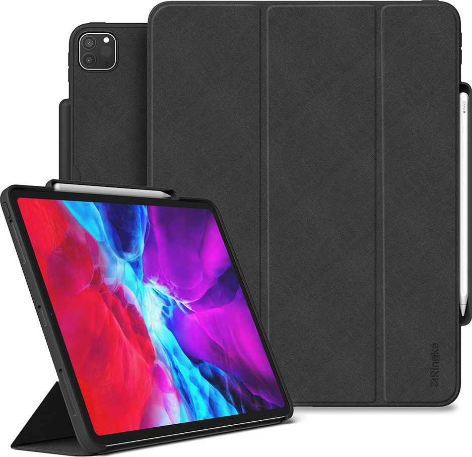 Ringke Ringke Smart Case etui na tablet Smart Sleep z podstawką iPad Pro 12.9`` 2020 czarny (PDAP0009) 1