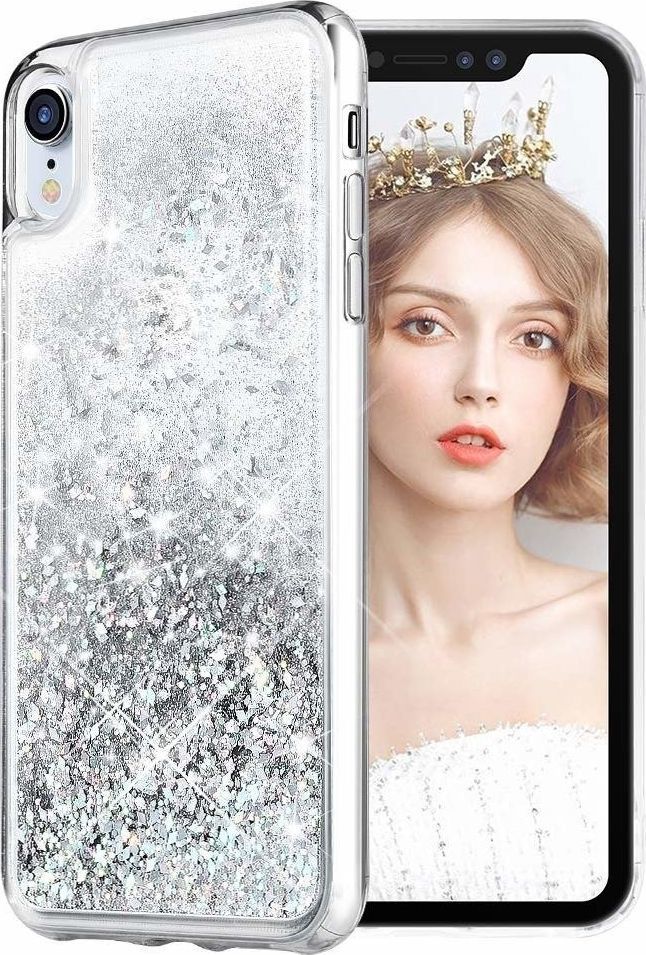 Etui plecki brokatowe Liquid IPHONE 11 PRO srebrne 1