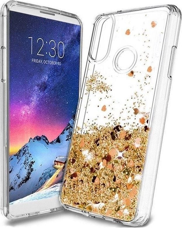 Etui plecki brokatowe Liquid IPHONE 11 PRO złote 1