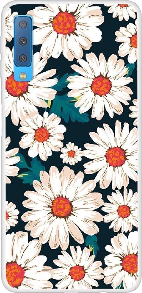 Etui Slim Art SAMSUNG A7 2018 biała stokrotka 1
