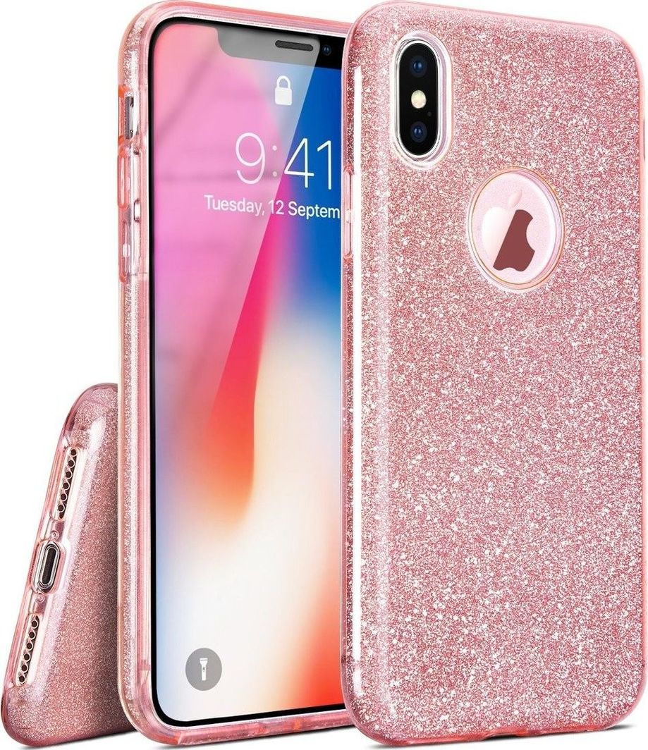 Etui Glitter IPHONE X jasno różowe 1