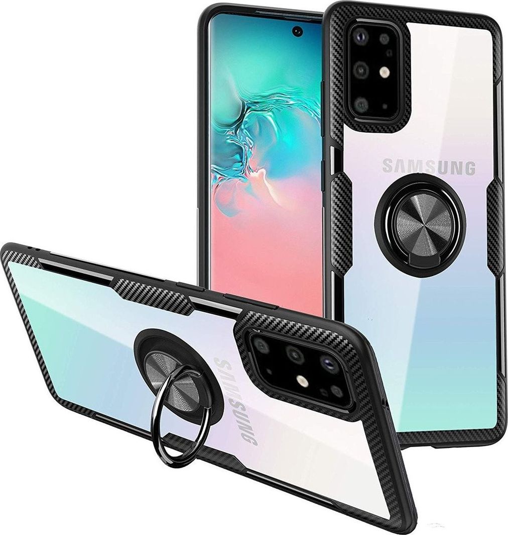 Etui SAMSUNG GALAXY S10 LITE Carbon Ring Pancerne czarne 1