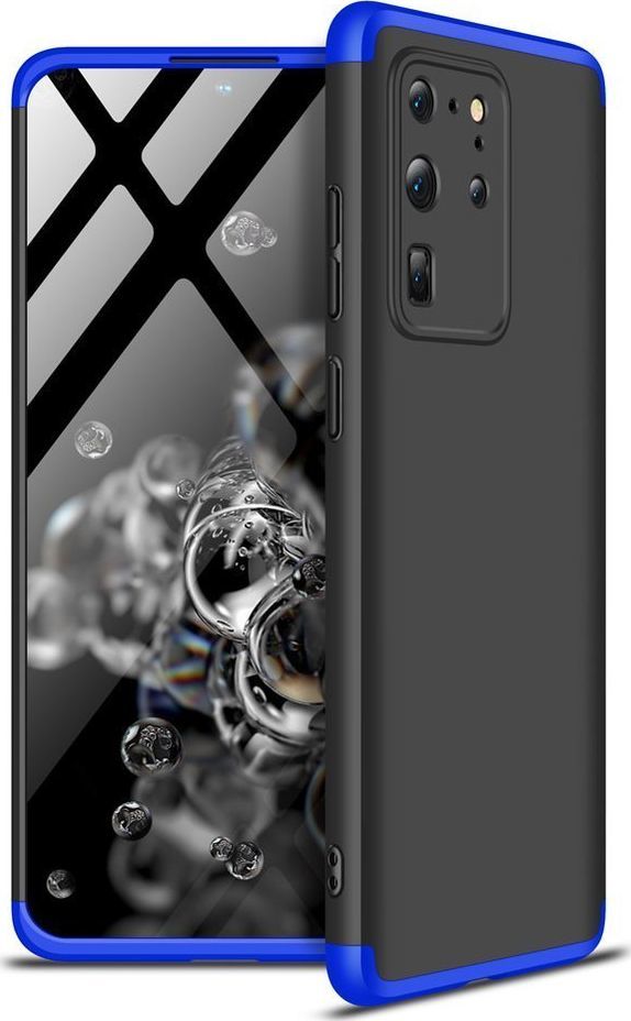 GKK GKK 360 Protection Case etui na całą obudowę przód + tył Samsung Galaxy S20 Ultra czarno-niebieski 1