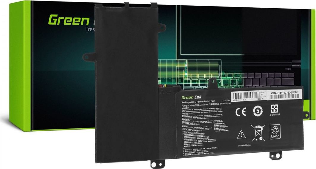 Bateria Green Cell Bateria Green Cell C21N1504 do Asus Transformer Book Flip TP200S TP200SA 1