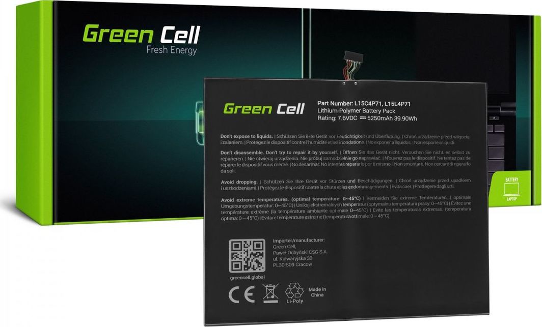 Bateria Green Cell Bateria Green Cell L15C4P71 L15L4P71 do Lenovo Miix 700-12ISK 710-12IKB 1