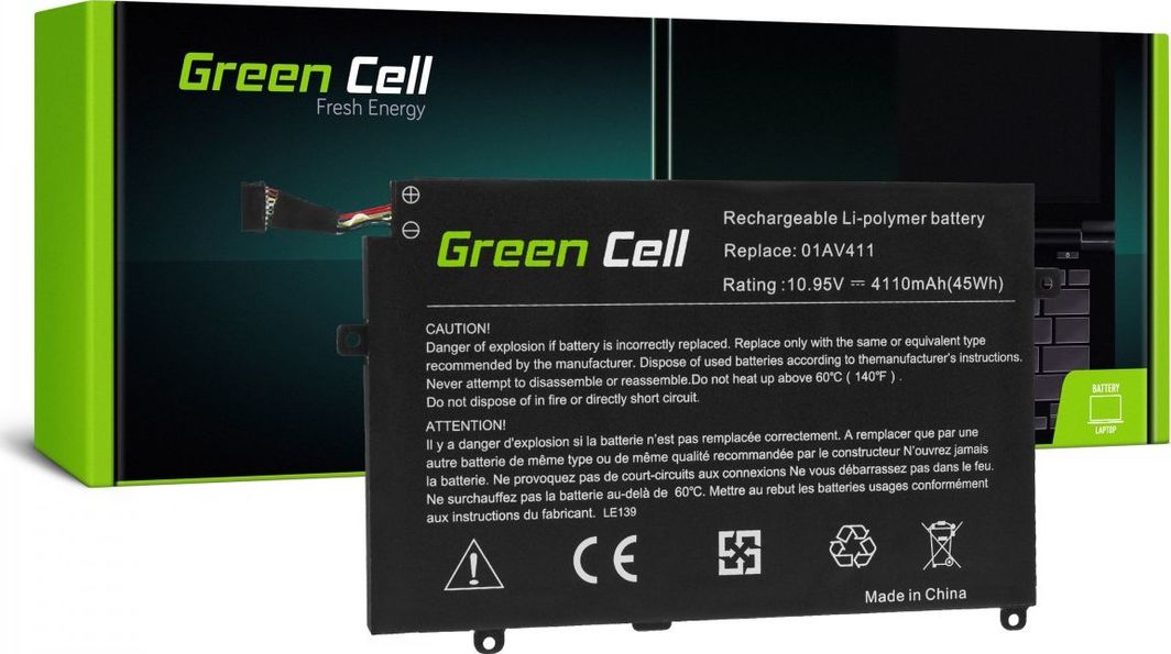 Bateria Green Cell Bateria Green Cell 01AV411 01AV412 01AV413 do Lenovo ThinkPad E470 E475 1