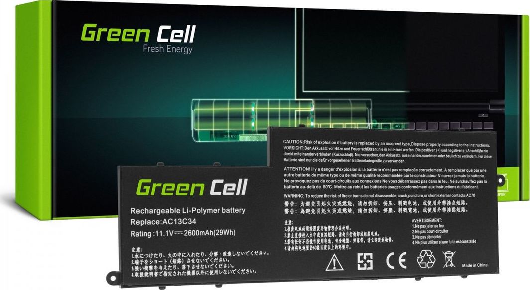 Bateria Green Cell AC13C34 Acer (AC70) 1