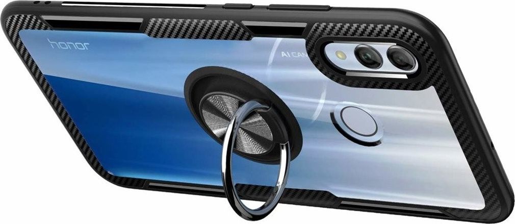 Etui Pancerne Clear Carbon Ring HUAWEI P SMART 2019 czarne 1