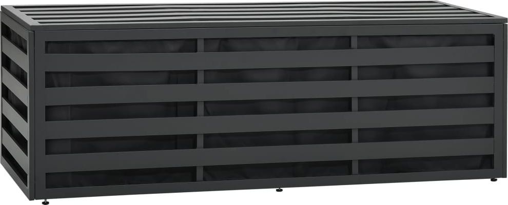 Skrzynia ogrodowa vidaXL Skrzynia ogrodowa z aluminium, 150x50x50 cm, antracytowa 1