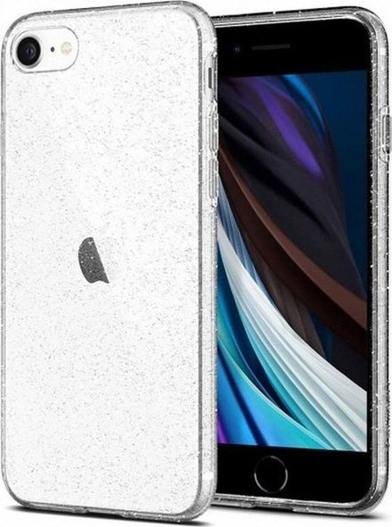 Spigen Etui Spigen Liquid Crystal Glitter do Apple iPhone 7/8/SE 2020 Crystal Quartz + Szkło Alogy uniwersalny 1