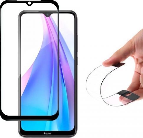 Wozinsky Wozinsky Full Cover Flexi Nano folia szklana szkło hartowane z ramką Xiaomi Redmi Note 8T czarny 1