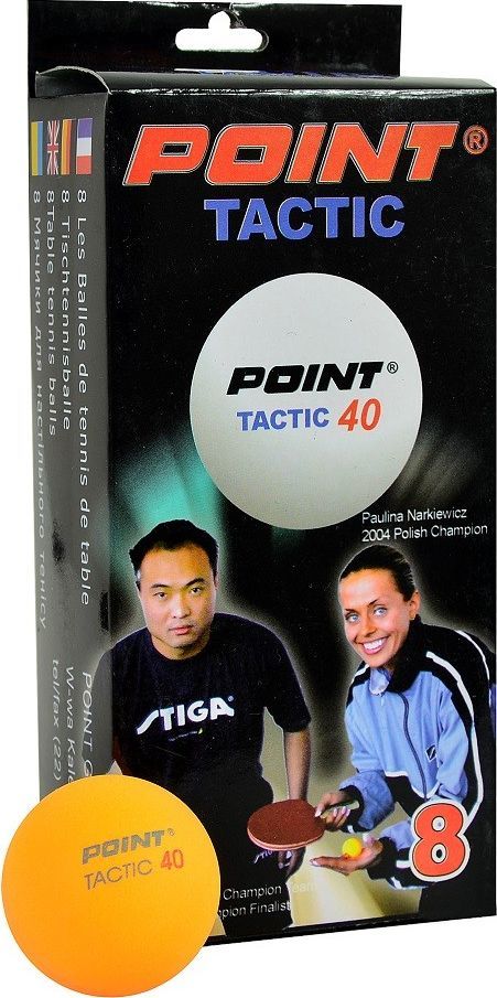 Stiga Piłeczki do ping ponga Point Tactic pomarańczowe 8szt. 1