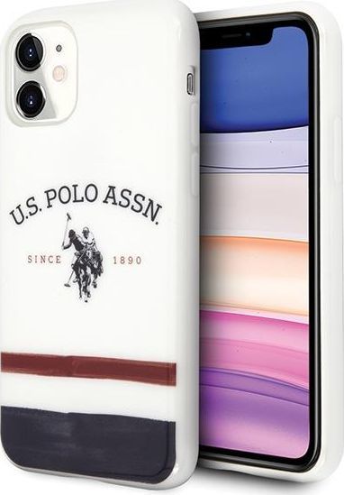 U.S. Polo Assn US Polo USHCN61PCSTRB iPhone 11 biały/white Tricolor Pattern Collection 1