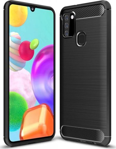 Tech-Protect Etui TPUCARBON GALAXY A21S BLACK 1