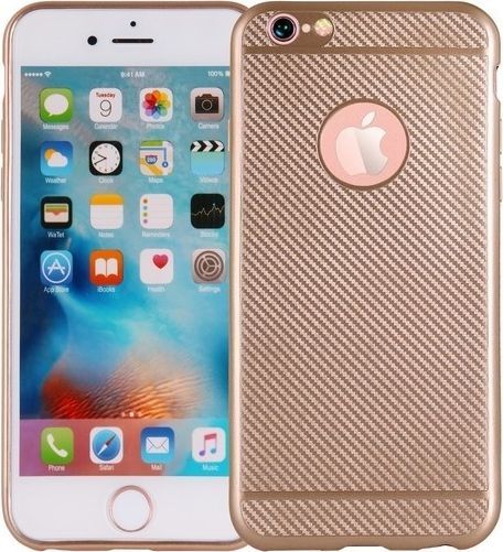Etui Carbon Fiber MOTO G5S złoty /gold 1