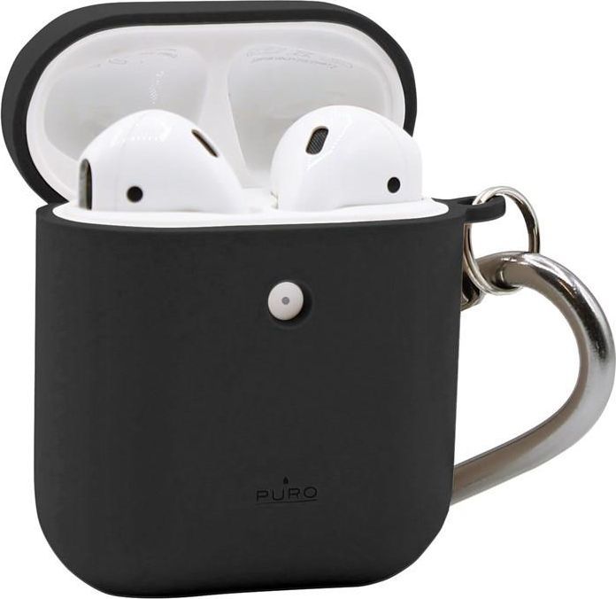 Puro Etui ochronne Green Compostable Eco-friendly do AirPods 1/2 czarne 1