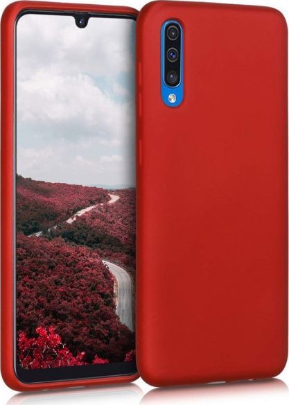 Etui SAMSUNG GALAXY A70 Silicone case elastyczne silikonowe czerwone 1