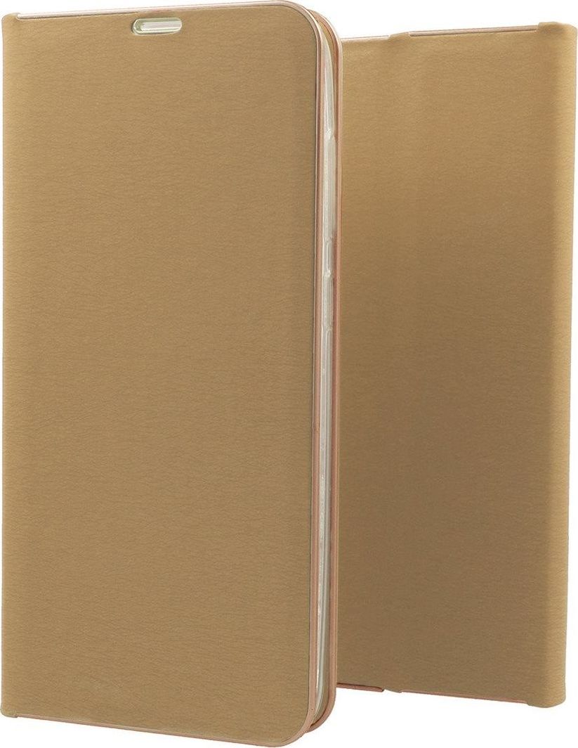 Etui HUAWEI P SMART PRO 2019 portfel z klapką skóra ekologiczna Flip Venus złote 1
