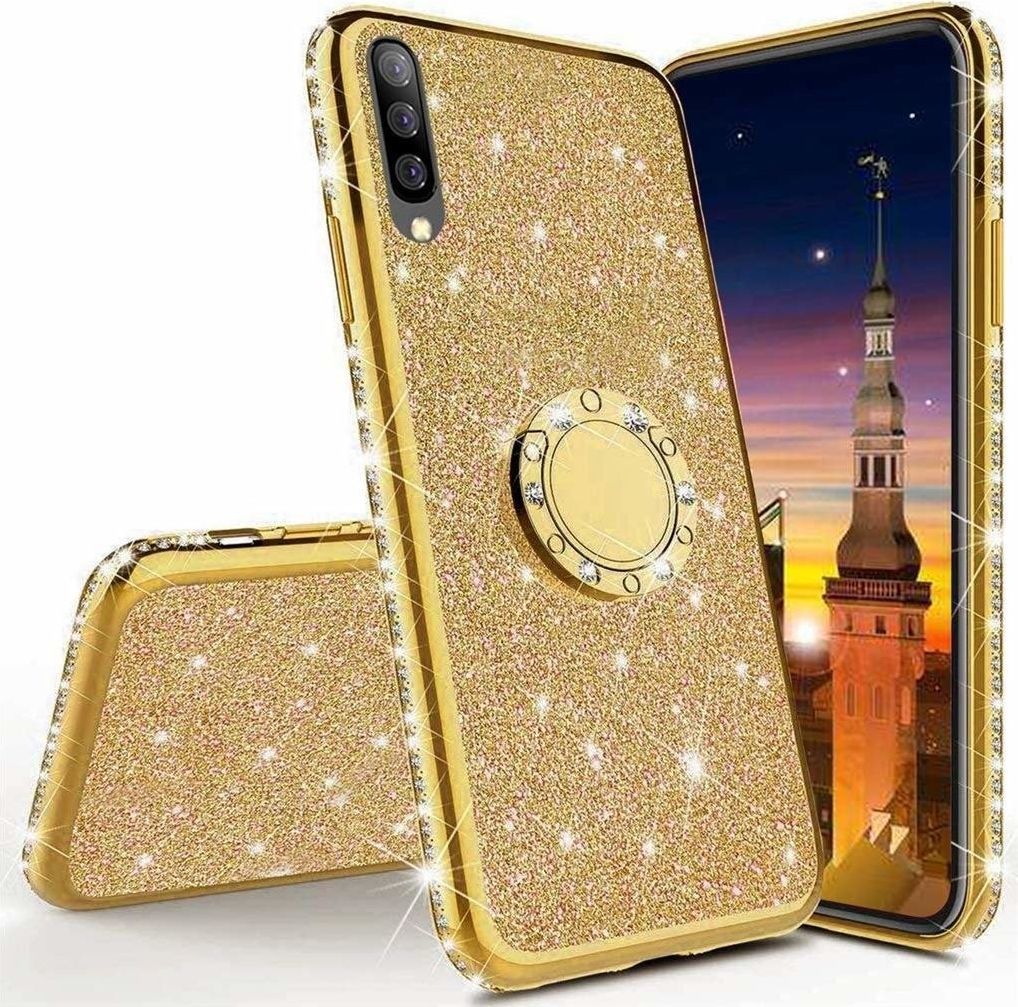 Etui SAMSUNG GALAXY S20 ULTRA Diamond Ring Brokat złote 1