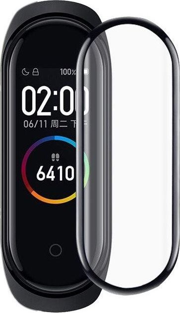Szkło hartowane 5D XIAOMI MI SMART BAND 4 Full Glue czarne 1