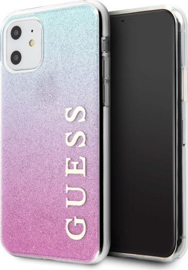 Guess Guess GUHCN61PCUGLPBL iPhone 11 różowo-niebieski/pink blue hard case Glitter Gradient 1