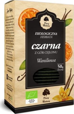 Dary Natury Herbata Czarna Waniliowa Bio (25 x 2 g) - Dary Natury 1