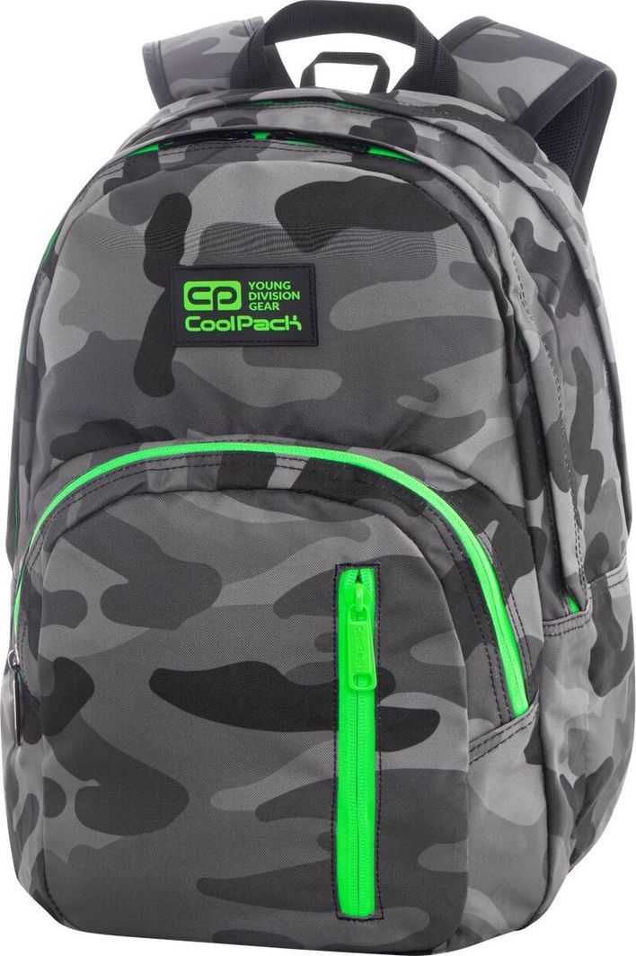 Coolpack Plecak szkolny Discovery Camo 27L Green Neon (77615CP) 1