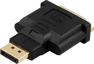 Adapter AV Deltaco DisplayPort - DVI-D czarny 1