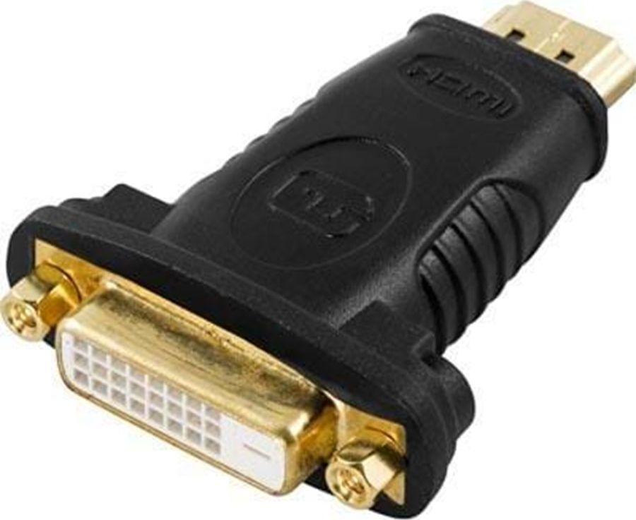 Adapter AV Deltaco HDMI - DVI-D czarny 1