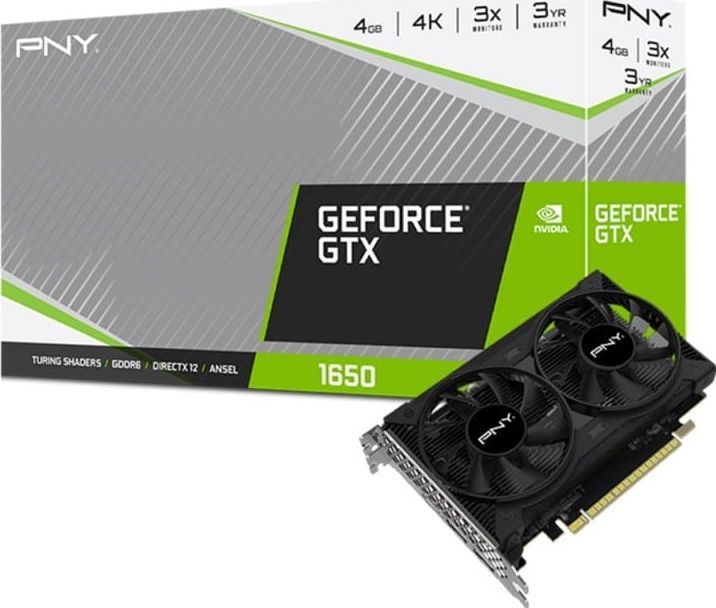 Karta graficzna PNY GeForce GTX 1650 Dual Fan 4GB GDDR6 (VCG16504D6DFPPB) 1