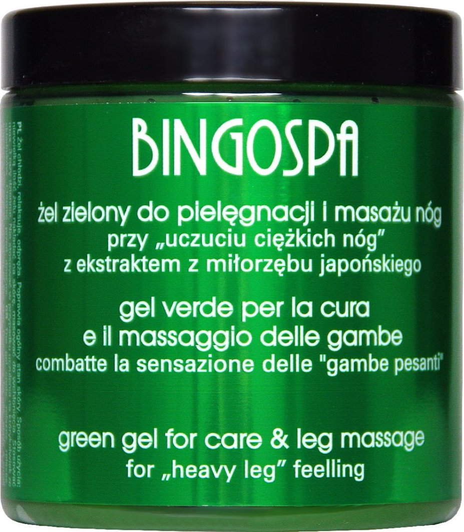 BingoSpa Żel zielony 250 g do masażu nóg z ekstraktem z miłorzębu japońskiego 1