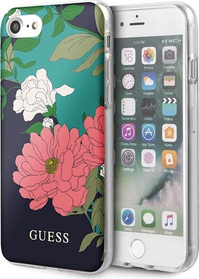 Guess Guess GUHCI8PCUTRFL01 iPhone 7/8/SE 2020 czarny/black N1 Flower Collection Shiny uniwersalny 1