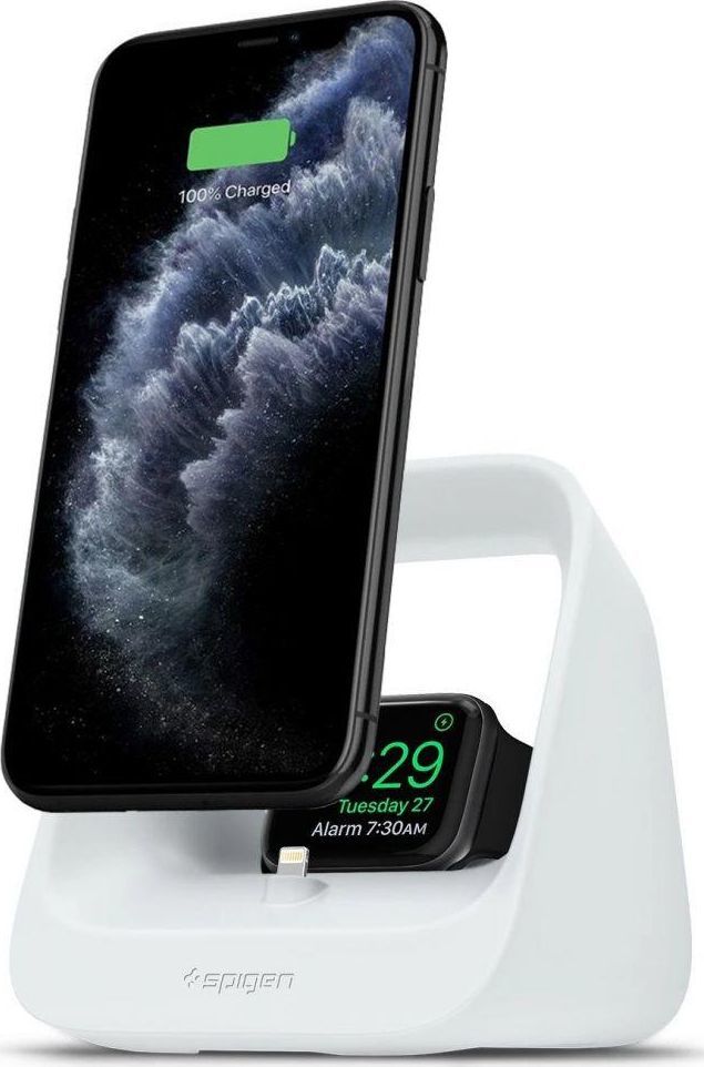 Spigen STACJA DOKUJĄCA SPIGEN S316 2IN1 DO iPhone i Apple Watch BIAŁA 1