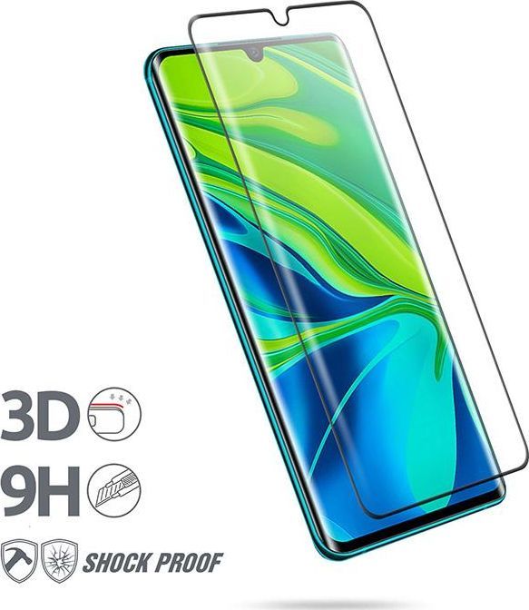 Crong Crong 3D Armour Glass Szkło Hartowane 9H na ekran Xiaomi Mi Note 10 / Note 10 Pro + ramka instalacyjna 1