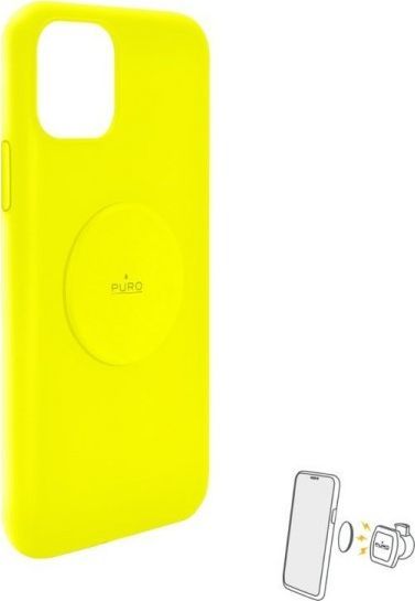 Puro PURO ICON+ Cover - Etui magnetyczne iPhone 11 (fluo żółty) 1