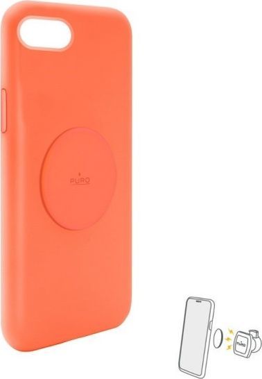 Puro PURO ICON+ Cover - Etui magnetyczne iPhone SE 2020 / 8 / 7 / 6s / 6 (fluo pomarańczowy) 1