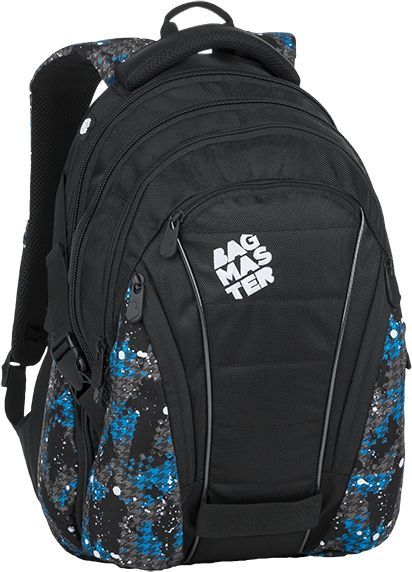 BAGMASTER Plecak Młodzieżowy trzykomorowy Bag 9 D Blue/gray/black 1