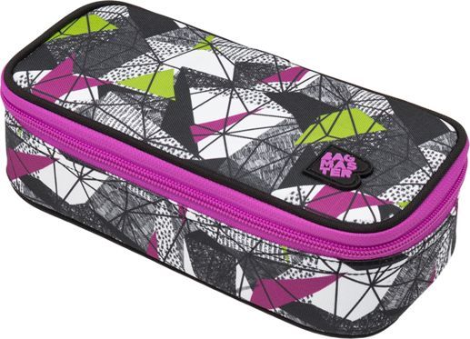 Piórnik BAGMASTER Piórnik Młodzieżowy jednokomorowy szary + fioletowy + zielony Bagmaster Case Bag 9 B Purple/green/black 1