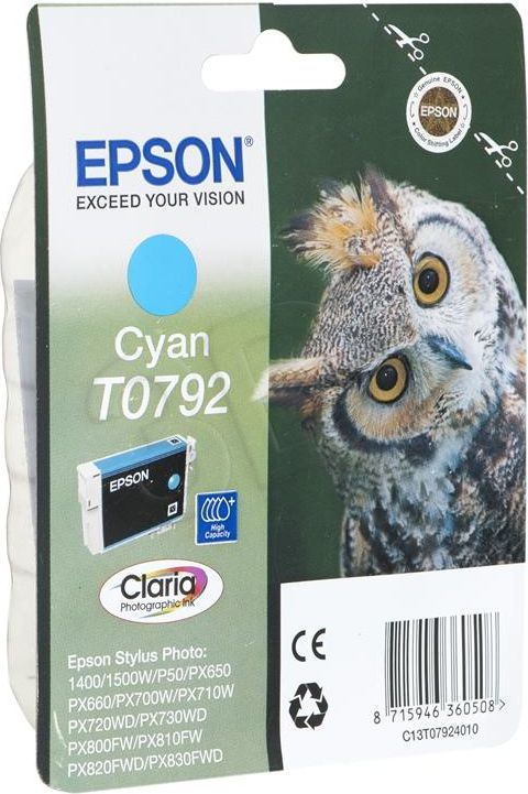 Tusz Epson tusz (C13T07924010) Niebieski 1