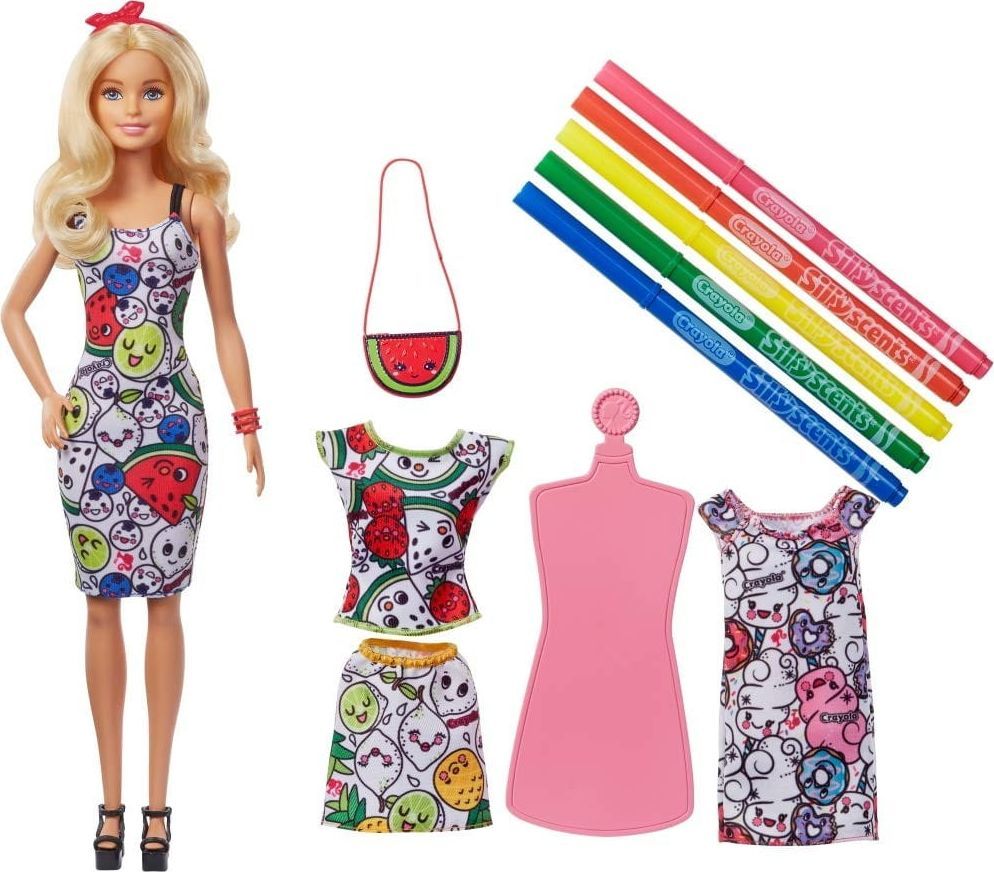 Lalka Barbie Mattel Crayola - Pachnące kolory (GGT44) 1