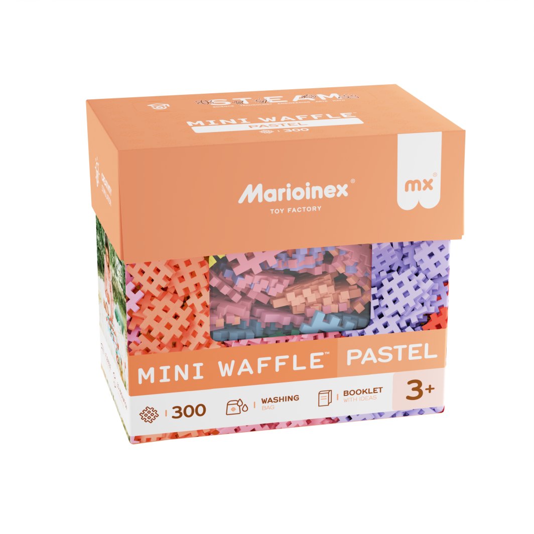 Marioinex Klocki Waffle Mini pastelowe 300el. 2+ Marioinex 1